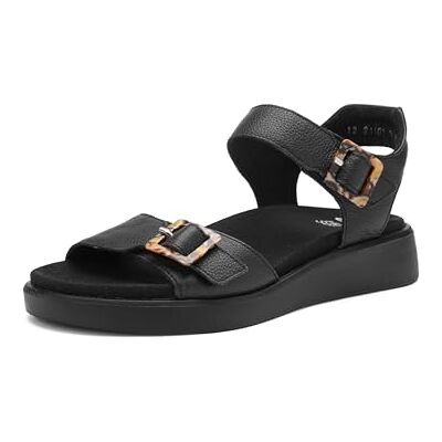 ARA Madeira, Sandalia Mujer, Negro, 42 EU Ancho ARA Madeira, Sandalia Mujer, Negro, 42 EU Ancho