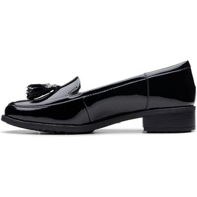Clarks , Mocasín De Las Mujeres, Black Pat, Clarks , Mocasín De Las Mujeres, Black Pat,