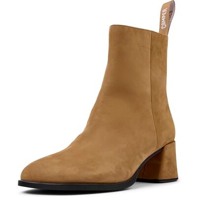 Camper Kora Botín con cremallera para mujer, color marrón medio, talla 39 EU, Medium Brown 005, 39 EU Camper Kora Botín con cremallera para mujer, color marrón medio, talla 39 EU, Medium Brown 005, 39 EU