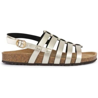 Geox Mujer D Brionia F Sandalias, Lt Gold, 37 EU Geox Mujer D Brionia F Sandalias, Lt Gold, 37 EU