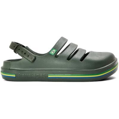 Havaianas Kids Clog Brasil, Zuecos Unisex Niños, Green Olive, 31/32 EU Havaianas Kids Clog Brasil, Zuecos Unisex Niños, Green Olive, 31/32 EU