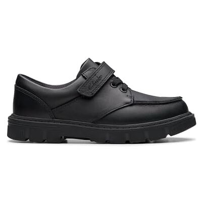 Clarks Boy's Lorcam Edge K Oxford Flat, Piel Negra, 2 UK Clarks Boy's Lorcam Edge K Oxford Flat, Piel Negra, 2 UK