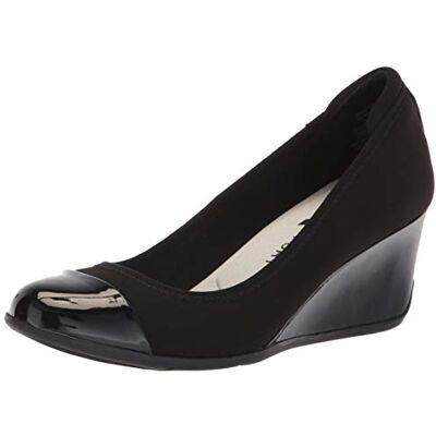 Anne Klein Mujeres Sandalias de Piso, Black, Talla 6.5 Anne Klein Mujeres Sandalias de Piso, Black, Talla 6.5