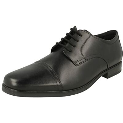 Clarks Premium Howard Cap, Zapatos de Cordones Unisex Adulto, Black Leather, 39 EU Clarks Premium Howard Cap, Zapatos de Cordones Unisex Adulto, Black Leather, 39 EU