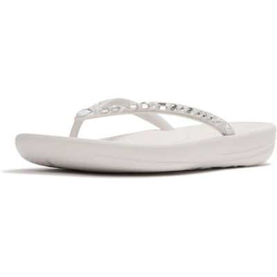 Fitflop Iqushion Chanclas ergonómicas multicristales para mujer, Blanco urbano., 39 EU Fitflop Iqushion Chanclas ergonómicas multicristales para mujer, Blanco urbano., 39 EU