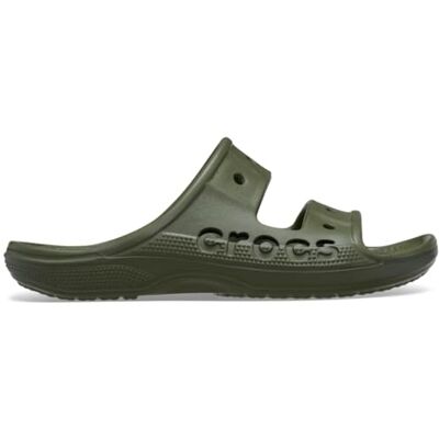 Crocs , Sandalias Baya unisex para adultos, color verde militar, 3 hombres y 4 mujeres Crocs , Sandalias Baya unisex para adultos, color verde militar, 3 hombres y 4 mujeres