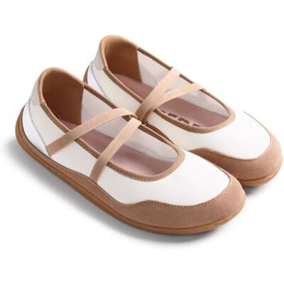 GIOSEPPO NAJONBE Bailarinas Deportivas de Piel con Rejilla para Mujer, Suela Flexible de Caucho, Ajuste Elástico y Puntera Amplia, Color Cuero, Talla 38 GIOSEPPO NAJONBE Bailarinas Deportivas de Piel con Rejilla para Mujer, Suela Flexible de Caucho, Ajuste Elástico y Puntera Amplia, Color Cuero, Talla 38