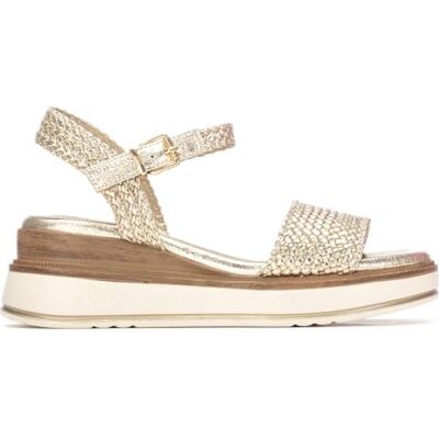 XTI Sandalia Mujer Oro Calzado Cómodo y Versátil Moda casual Modelo 01 (Talla 39) XTI Sandalia Mujer Oro Calzado Cómodo y Versátil Moda casual Modelo 01 (Talla 39)