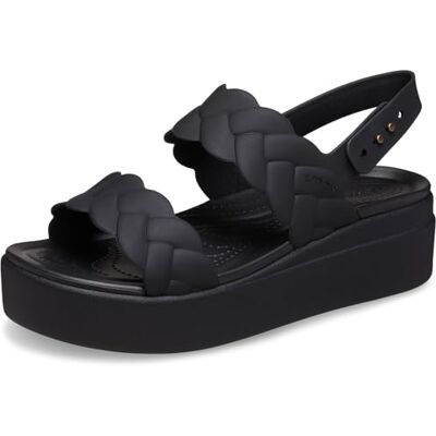 Crocs Brooklyn Woven Upper Lw, Sandalias Mujer, Negro, 38/39 EU Crocs Brooklyn Woven Upper Lw, Sandalias Mujer, Negro, 38/39 EU