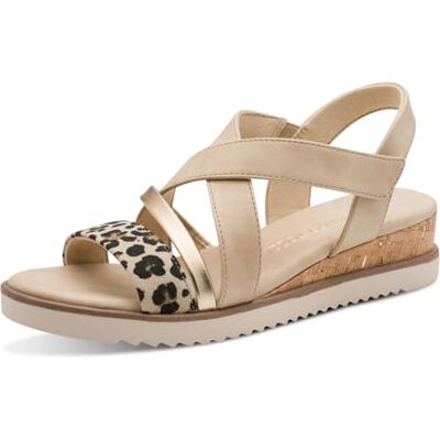 MARCO TOZZI Sandalias para mujer , color marrón tostado, talla 6.5 MARCO TOZZI Sandalias para mujer , color marrón tostado, talla 6.5