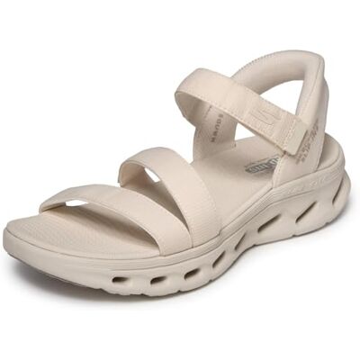 Skechers Mujer Go Walk Glide-Step 2.0 Sandal Ella Slip-In Entrenador, Natural, 36 EU Skechers Mujer Go Walk Glide-Step 2.0 Sandal Ella Slip-In Entrenador, Natural, 36 EU