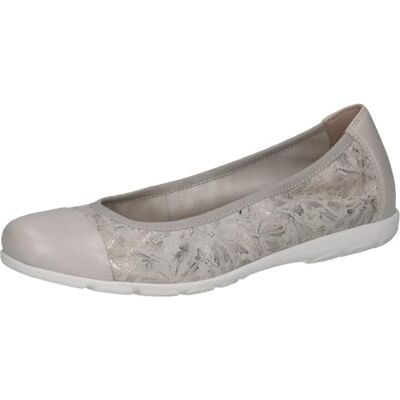 CAPRICE Bailarinas para Mujer, Color Blanco Roto/SILV, Talla 36 EU CAPRICE Bailarinas para Mujer, Color Blanco Roto/SILV, Talla 36 EU