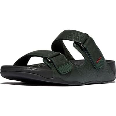 Fitflop Gogh MOC Slide in Leather Sandal, Deep Green, 11 UK, verde oscuro, 11 UK Wide Fitflop Gogh MOC Slide in Leather Sandal, Deep Green, 11 UK, verde oscuro, 11 UK Wide
