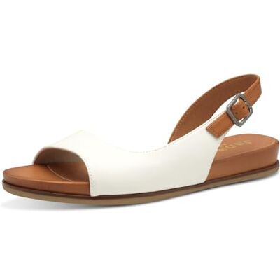 Jana Mujer Softline 100 White Cómodo calzado de uso diario Casual Elegante Sandalia plana, Blanco, 42 EU Ancho Jana Mujer Softline 100 White Cómodo calzado de uso diario Casual Elegante Sandalia plana, Blanco, 42 EU Ancho