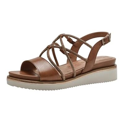 Tamaris Zapatos de Cuña para Mujer, de Piel, Nuez, 36 EU Tamaris Zapatos de Cuña para Mujer, de Piel, Nuez, 36 EU