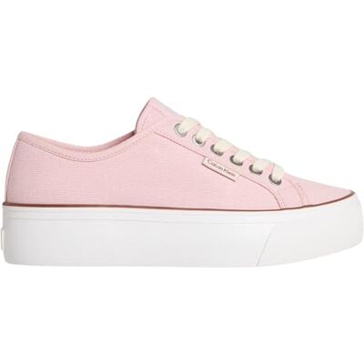 Calvin Sneaker con Suela Vulcanizada Mujer Logo Tag con Plataforma, Rosa (Sweet Pink/Cappuccino), 36 Calvin Sneaker con Suela Vulcanizada Mujer Logo Tag con Plataforma, Rosa (Sweet Pink/Cappuccino), 36