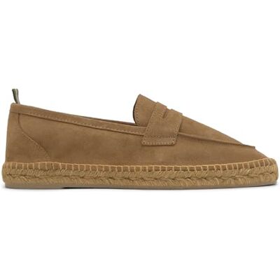 Castañer ·Alpargata Plana Nacho T/186 Estilo mocasín en Serraje Hombre Color: Arena Talla: 40 Castañer ·Alpargata Plana Nacho T/186 Estilo mocasín en Serraje Hombre Color: Arena Talla: 40
