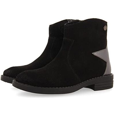 GIOSEPPO Botines tipo cowboy de serraje color negro con detalle de estrella para niña y niño nastola GIOSEPPO Botines tipo cowboy de serraje color negro con detalle de estrella para niña y niño nastola