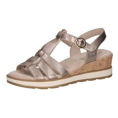 CAPRICE Sandalias de cuña para Mujer , Color Gris Metalizado, Talla 39 EU, Gris Topo, 39 EU CAPRICE Sandalias de cuña para Mujer , Color Gris Metalizado, Talla 39 EU, Gris Topo, 39 EU
