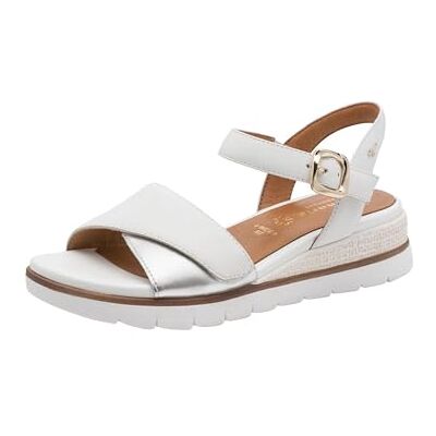 Tamaris Comfort Wedge/Plat Sand MultiAdjustable Sandalias de cuña para mujer, color blanco/plateado, talla 38 EU Tamaris Comfort Wedge/Plat Sand MultiAdjustable Sandalias de cuña para mujer, color blanco/plateado, talla 38 EU