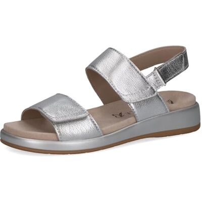 CAPRICE Damen , Sandalias Planas Mujer, Metal Plateado, 42 EU CAPRICE Damen , Sandalias Planas Mujer, Metal Plateado, 42 EU