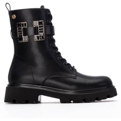 XTI Botín Militar Mujer Negro Calzado Cómodo y Versátil Moda casual Modelo 01 (Talla 41) XTI Botín Militar Mujer Negro Calzado Cómodo y Versátil Moda casual Modelo 01 (Talla 41)