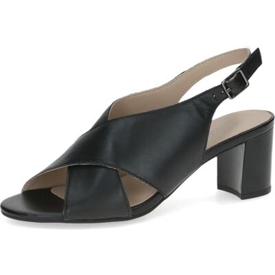 CAPRICE Sandalia para Mujer con tacón, Nappa Negra, 41 EU CAPRICE Sandalia para Mujer con tacón, Nappa Negra, 41 EU