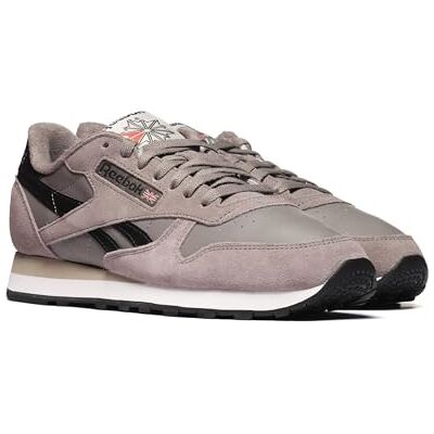 Reebok Zapatillas clásicas Unisex de Piel, Gritty Gris/Washed Black/Energy Red, Talla 42.5 EU, Gritty Grey Washed Black Energy Red, 42.5 EU Reebok Zapatillas clásicas Unisex de Piel, Gritty Gris/Washed Black/Energy Red, Talla 42.5 EU, Gritty Grey Washed Black Energy Red, 42.5 EU