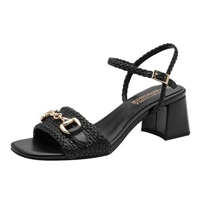 MARCO TOZZI Guido Maria Kretschmer Sandalia para mujer, color negro, talla 40 EU MARCO TOZZI Guido Maria Kretschmer Sandalia para mujer, color negro, talla 40 EU