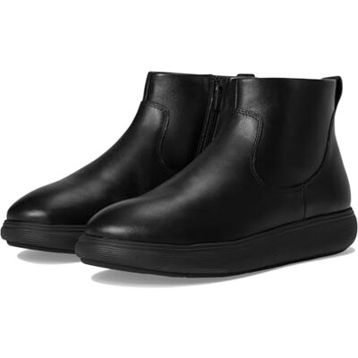 Fitflop iQ-COMFF Botines de piel con cremallera para mujer, color negro, talla 36, Todo negro., 36 EU Fitflop iQ-COMFF Botines de piel con cremallera para mujer, color negro, talla 36, Todo negro., 36 EU