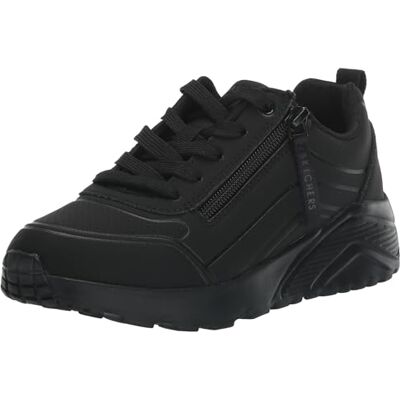 Skechers Unisex Kid's Uno Lite Easy Zip Sneaker, Black, 29 EU Skechers Unisex Kid's Uno Lite Easy Zip Sneaker, Black, 29 EU