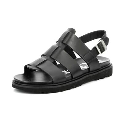Kickers Neosinead, Sandalias Planas Mujer, Negro, 38 EU Kickers Neosinead, Sandalias Planas Mujer, Negro, 38 EU