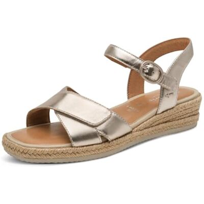 Tamaris Comfort Wedge/Plat Sand MultiAdjustable Sandalias de cuña para mujer, color dorado, talla 39 EU Tamaris Comfort Wedge/Plat Sand MultiAdjustable Sandalias de cuña para mujer, color dorado, talla 39 EU