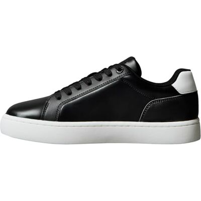 Calvin Sneaker con Suela Cupsole Mujer Classic Mono con Logotipo, Negro (Black/Bright White), 39 Calvin Sneaker con Suela Cupsole Mujer Classic Mono con Logotipo, Negro (Black/Bright White), 39
