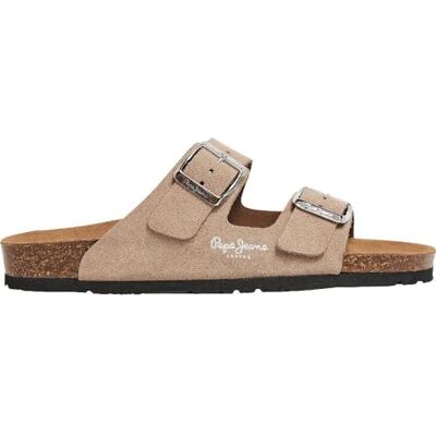 Pepe Jeans Sandalias de Piel Oban Beige Pepe Jeans Sandalias de Piel Oban Beige