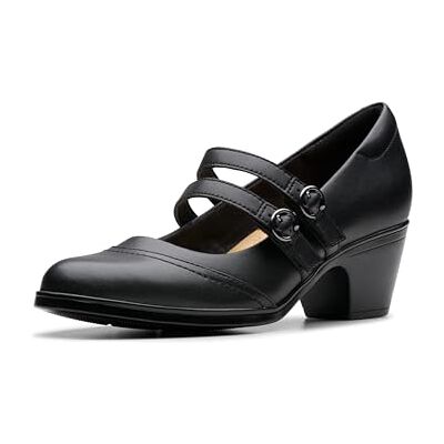 Clarks Zapatos de tacón Emily2 Jane para Mujer, Cuero Negro, 42.5 EU Clarks Zapatos de tacón Emily2 Jane para Mujer, Cuero Negro, 42.5 EU