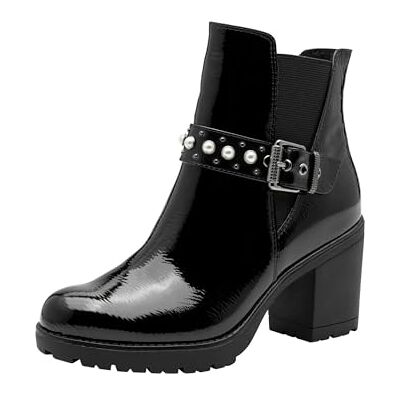 MARCO TOZZI Mode-Stiefel , Botas de Moda Mujer, Patente Negra, 41 EU MARCO TOZZI Mode-Stiefel , Botas de Moda Mujer, Patente Negra, 41 EU