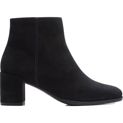 Clarks Freva55 Botas chukka con cremallera para mujer, Black, 41 EU Clarks Freva55 Botas chukka con cremallera para mujer, Black, 41 EU