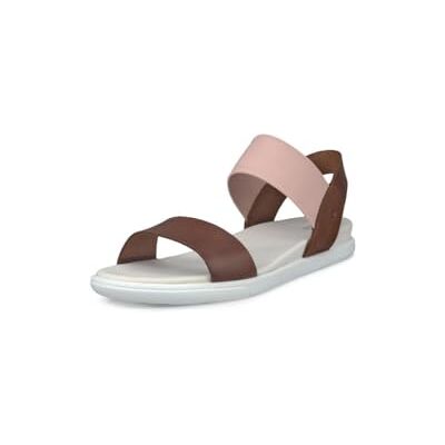 ECCO Sandalia Damara, Camel, 38 EU, marrón claro, 38 EU ECCO Sandalia Damara, Camel, 38 EU, marrón claro, 38 EU