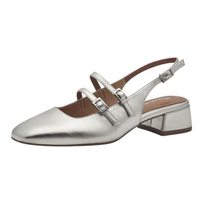Tamaris Damen Zapatos de tacón para Mujer, Plateado, 37 EU Tamaris Damen Zapatos de tacón para Mujer, Plateado, 37 EU