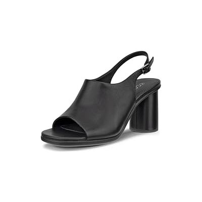 ECCO Sandalias de tacón Alba 65 esculpidas para mujer, Negro -, 8-8.5 ECCO Sandalias de tacón Alba 65 esculpidas para mujer, Negro -, 8-8.5