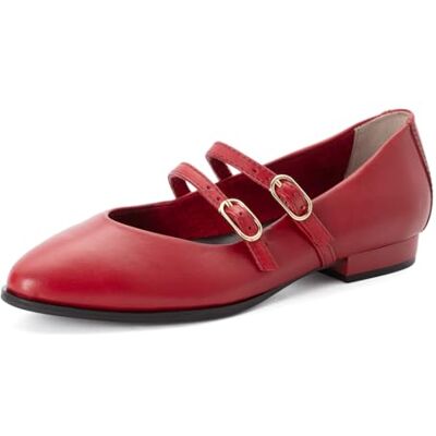 MARCO TOZZI Bailarinas para Mujer, Color Rojo, Talla 38 EU MARCO TOZZI Bailarinas para Mujer, Color Rojo, Talla 38 EU