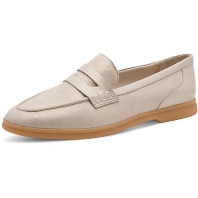 MARCO TOZZI Pantuflas para Mujer, , mocasín, Color Dune metálico, 4 UK MARCO TOZZI Pantuflas para Mujer, , mocasín, Color Dune metálico, 4 UK