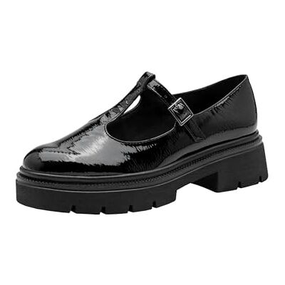 MARCO TOZZI Slipper , Mocasín Mujer, Charol Negro y Negro, 39 EU MARCO TOZZI Slipper , Mocasín Mujer, Charol Negro y Negro, 39 EU