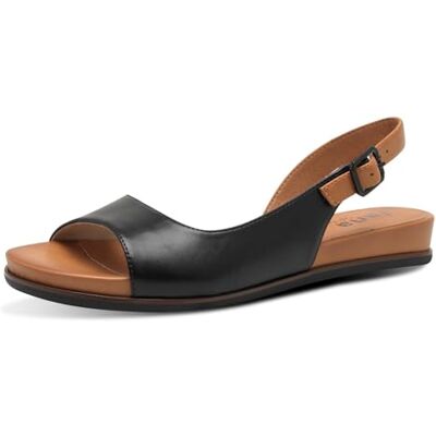 Jana Mujer Softline 001 Black Cómodo calzado de uso diario Casual Elegante Sandalia plana, Negro, 42 EU Ancho Jana Mujer Softline 001 Black Cómodo calzado de uso diario Casual Elegante Sandalia plana, Negro, 42 EU Ancho