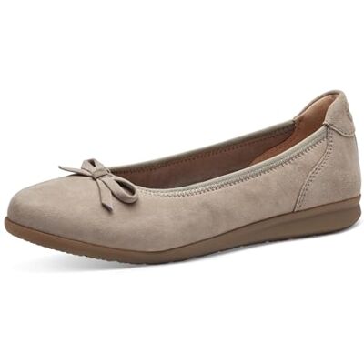 Tamaris , Zapatos Tipo Ballet Mujer, Gris, 37 EU Ancho Tamaris , Zapatos Tipo Ballet Mujer, Gris, 37 EU Ancho