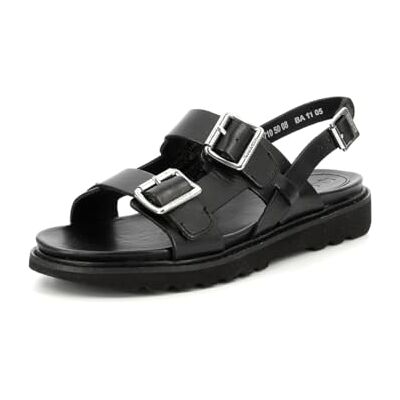 Kickers Neosummer Sandalias planas para mujer, negro, 36 EU Kickers Neosummer Sandalias planas para mujer, negro, 36 EU