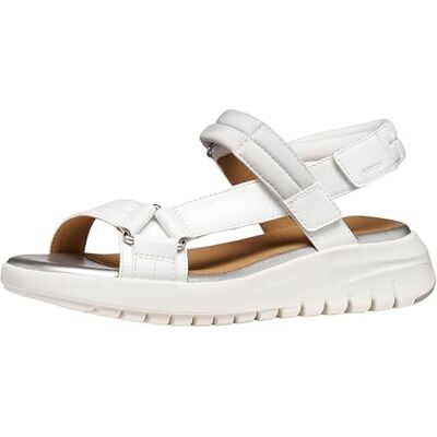 Geox Sandalia D FLEXTRIDE S D Wedge para mujer, color blanco/gris (37 EU) Geox Sandalia D FLEXTRIDE S D Wedge para mujer, color blanco/gris (37 EU)