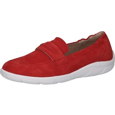 CAPRICE Pantuflas de Piel cómodas para Mujer, Red Suede, 37 EU CAPRICE Pantuflas de Piel cómodas para Mujer, Red Suede, 37 EU