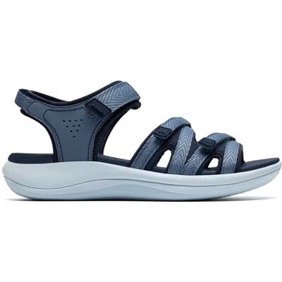 Clarks Premium Mira Madi Slide Sandalias para mujer, color azul marino, talla 5 Clarks Premium Mira Madi Slide Sandalias para mujer, color azul marino, talla 5